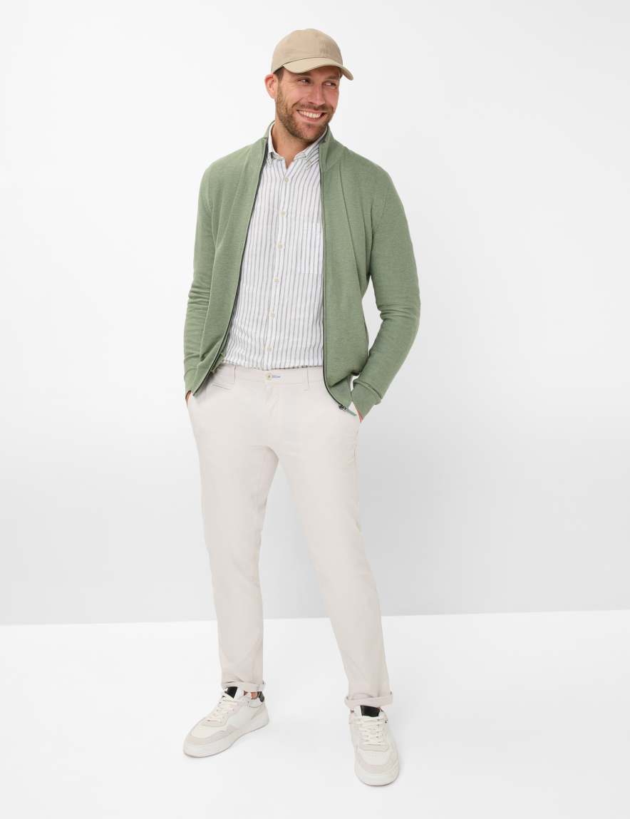 Eurex By Brax Men's Fashion Cardigans Style JAKE Green ➜ - Buy At Brax