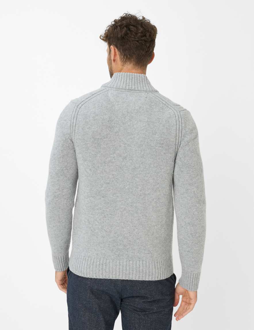 Eurex By Brax Men's Fashion Cardigans Style JAKE Light Gray