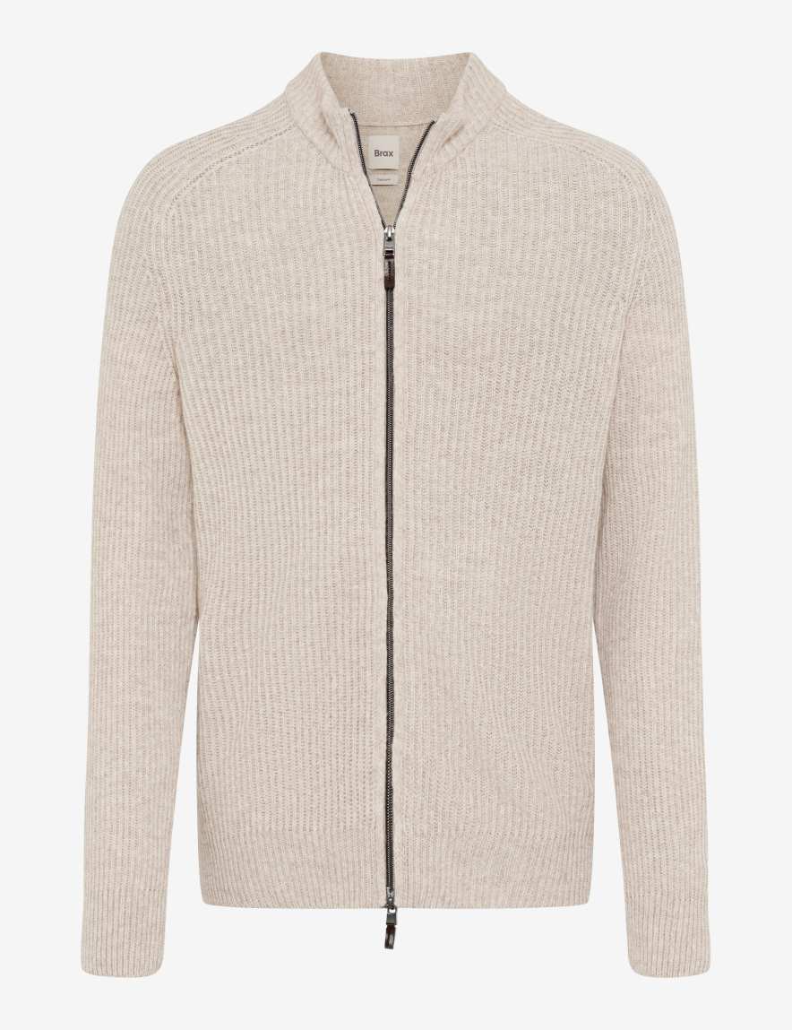 eurex by brax Men's fashion Cardigans Style JORIS Light Beige