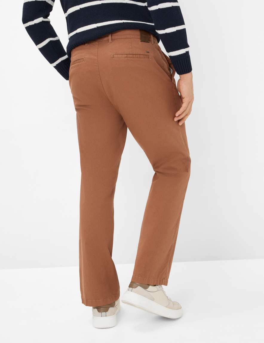 Eurex By Brax Men's Fashion Chinos | Pants Style PEPE Brown Wide Leg