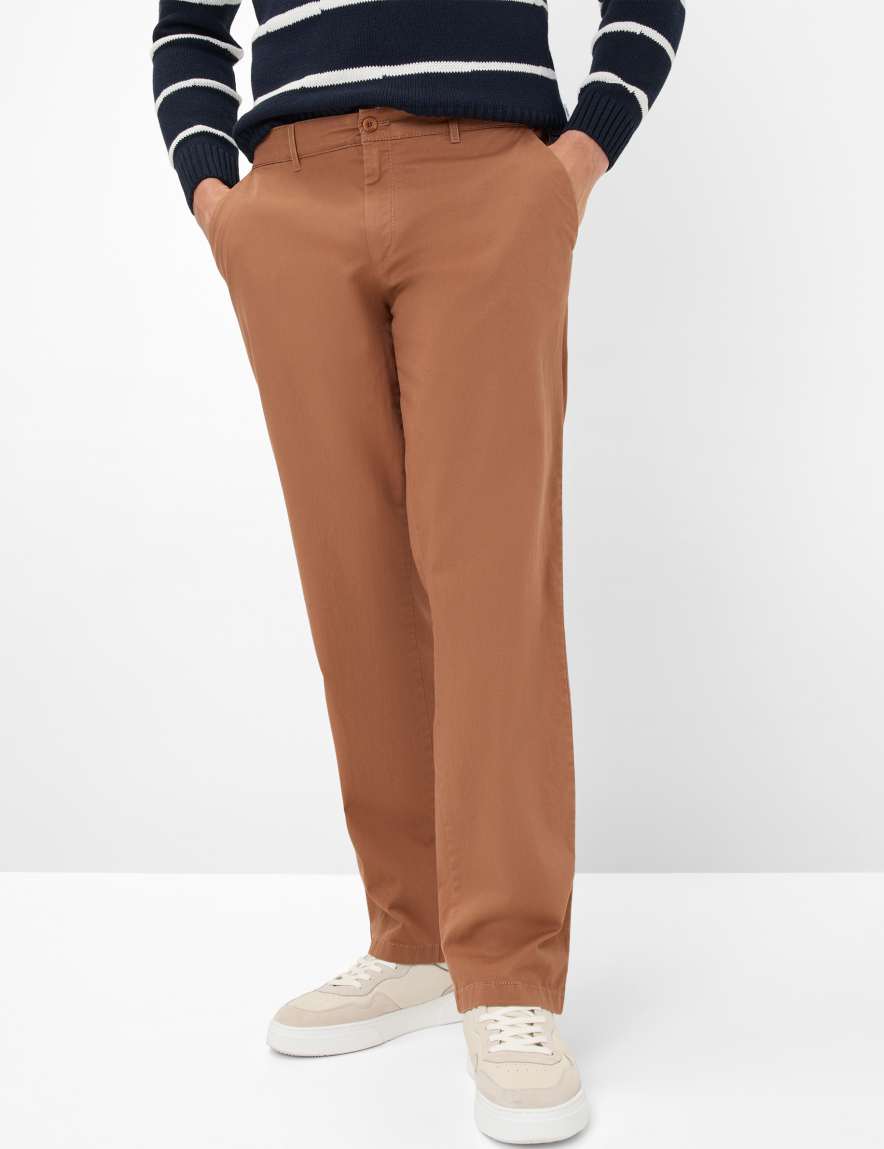 eurex by brax Men's fashion Chinos | Pants Style PEPE Brown Wide Leg