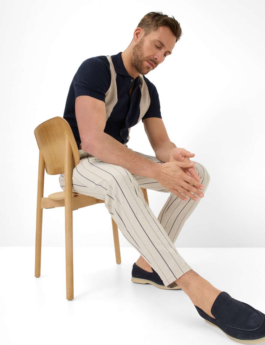 Eurex By Brax Men's Fashion Chinos | Pants Style TINO Beige Relaxed Fit