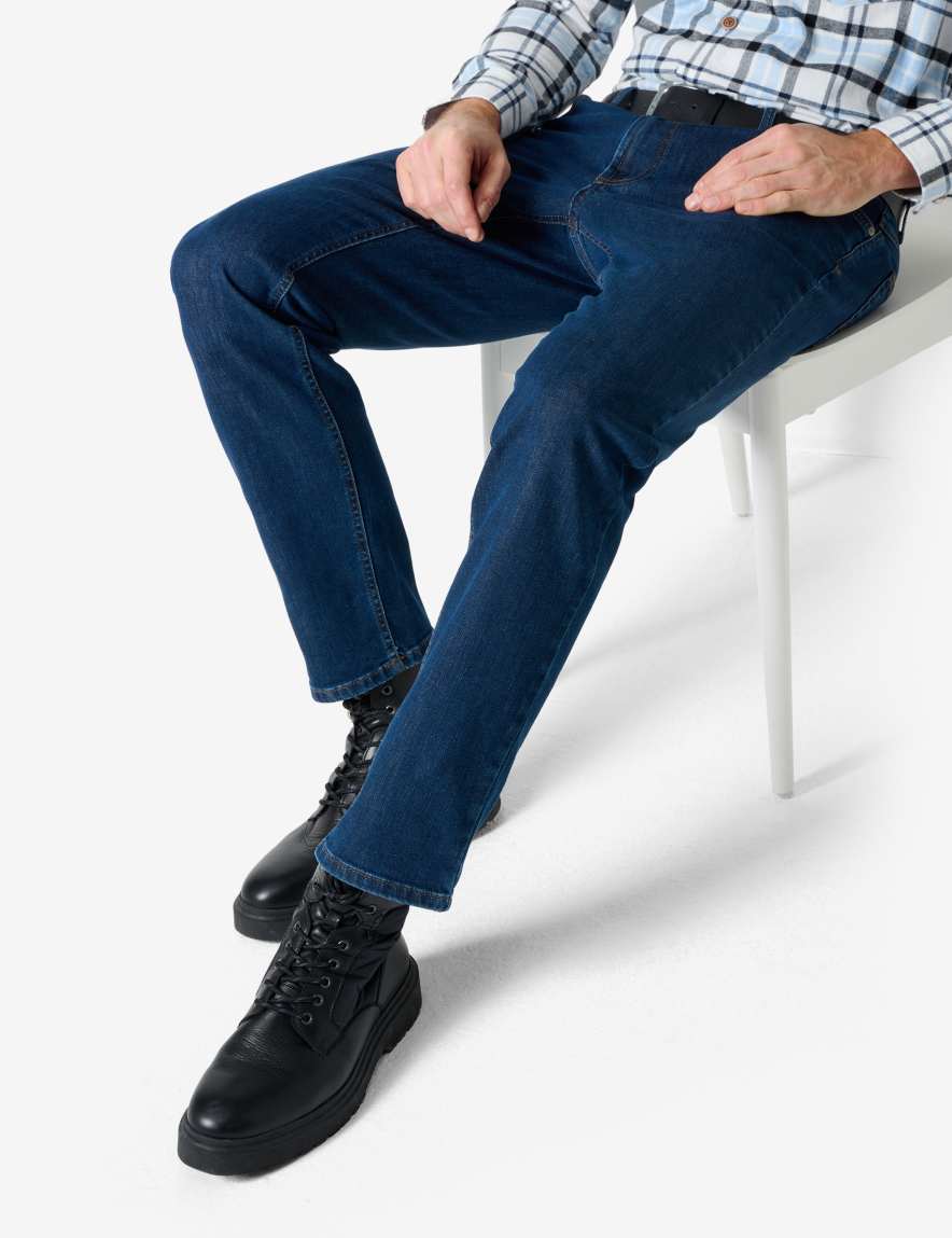 Eurex By Brax Men's Fashion Jeans Style CARLOS Dark Blue Regular Fit