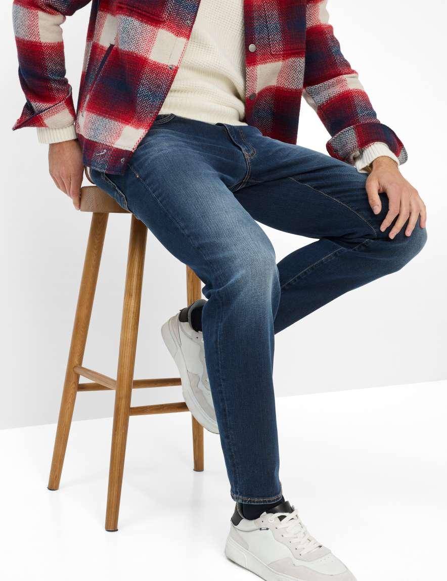 Eurex By Brax Men's Fashion Jeans Style CHRIS Denim Dark Blue Slim Fit