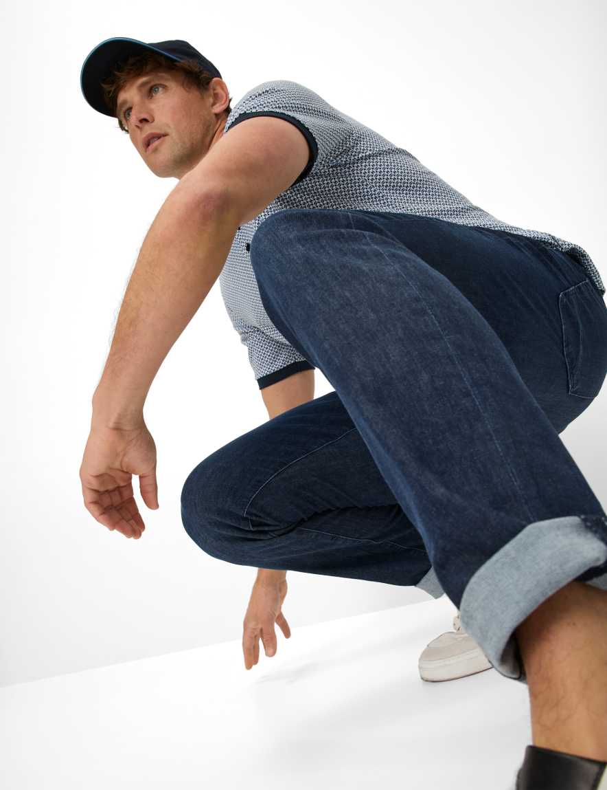 Eurex By Brax Men's Fashion Jeans Style CHUCK Denim Dark Blue Modern Fit