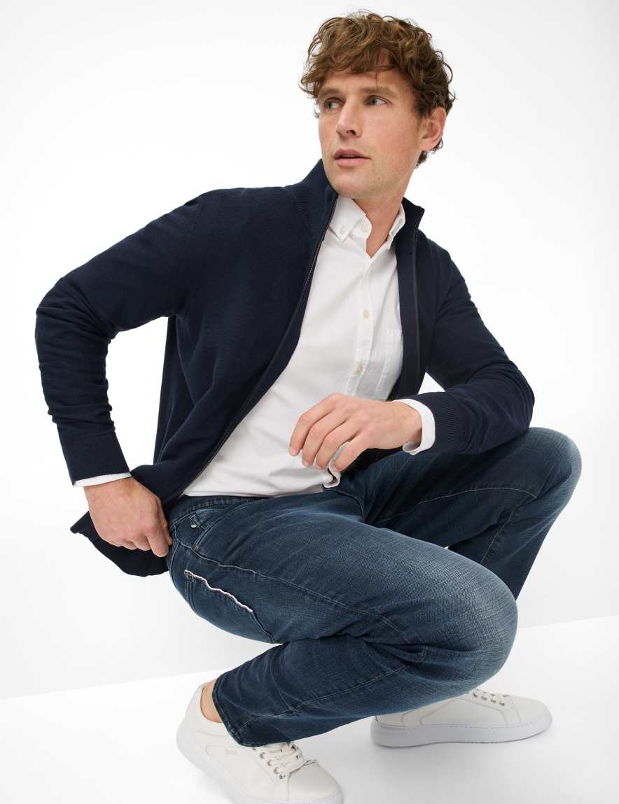 Eurex By Brax Men's Fashion Jeans Style CURT Denim Dark Blue Relaxed Fit