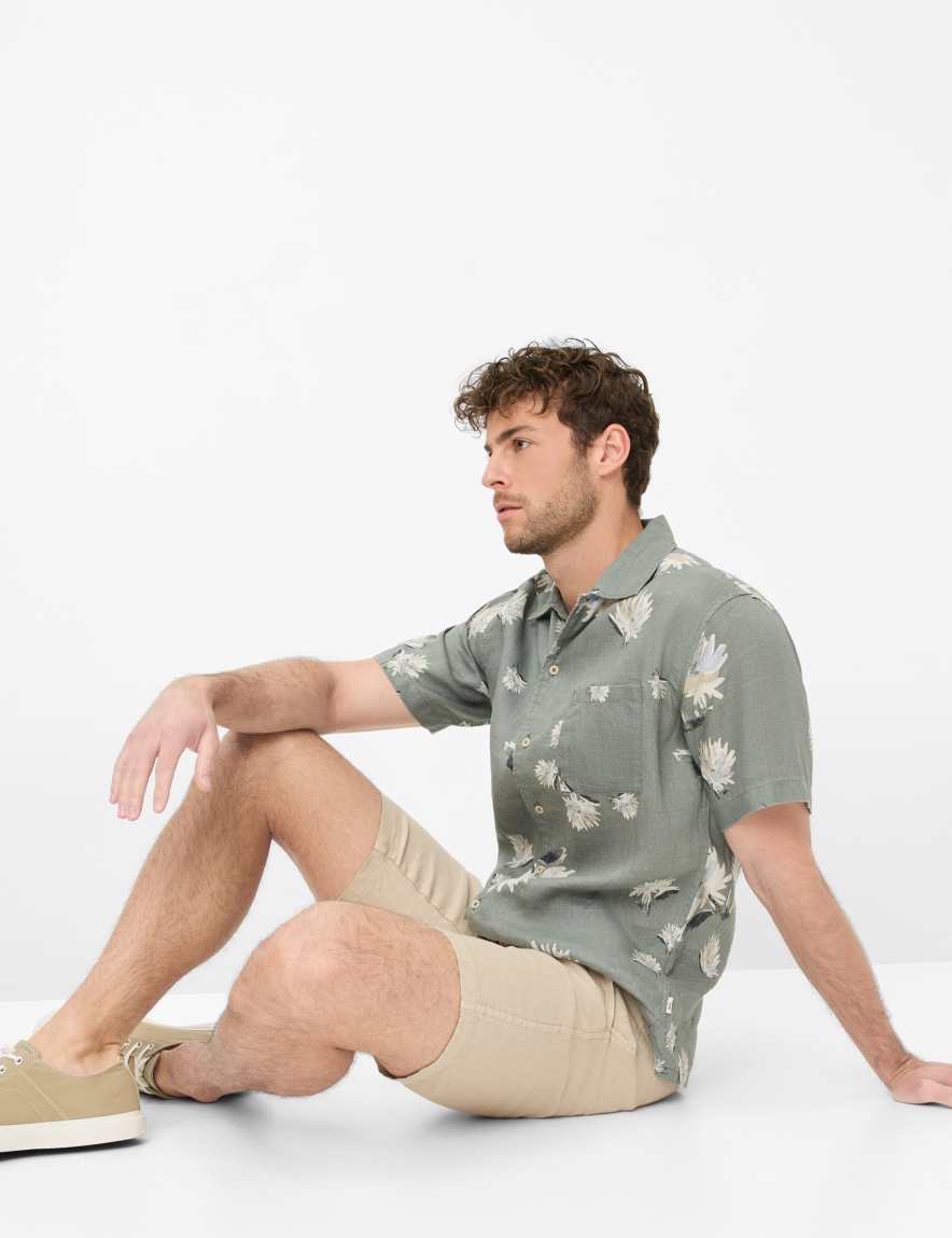 Eurex By Brax Men's Fashion Pants | Bermudas Style BALU Beige Modern Fit