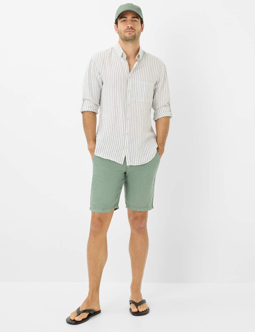 Eurex By Brax Men's Fashion Pants | Bermudas Style BALU Green Modern Fit