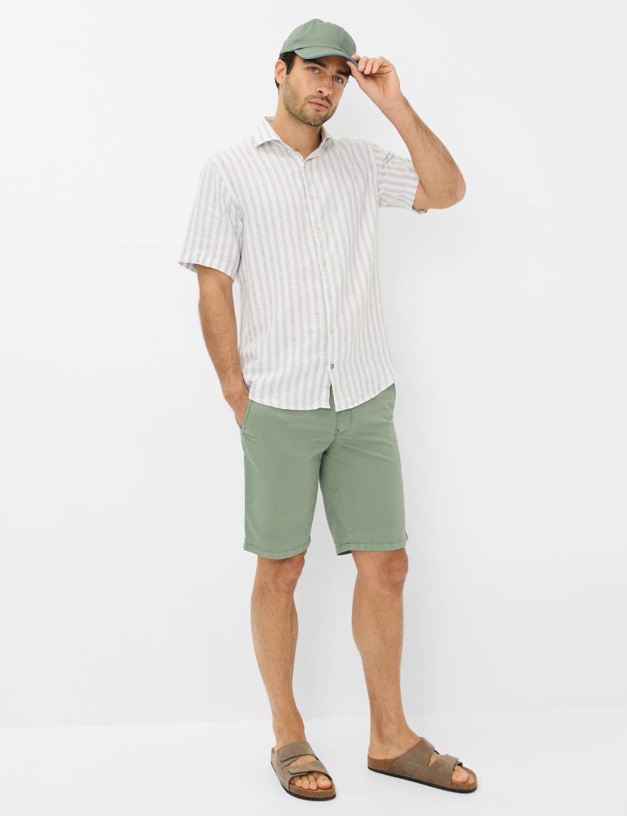 Eurex By Brax Men's Fashion Pants | Bermudas Style BARI Green Regular Fit