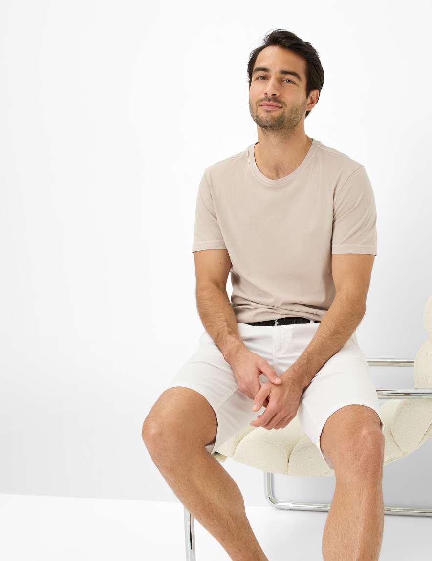 Eurex By Brax Men's Fashion Pants | Bermudas Style BARI White Regular Fit