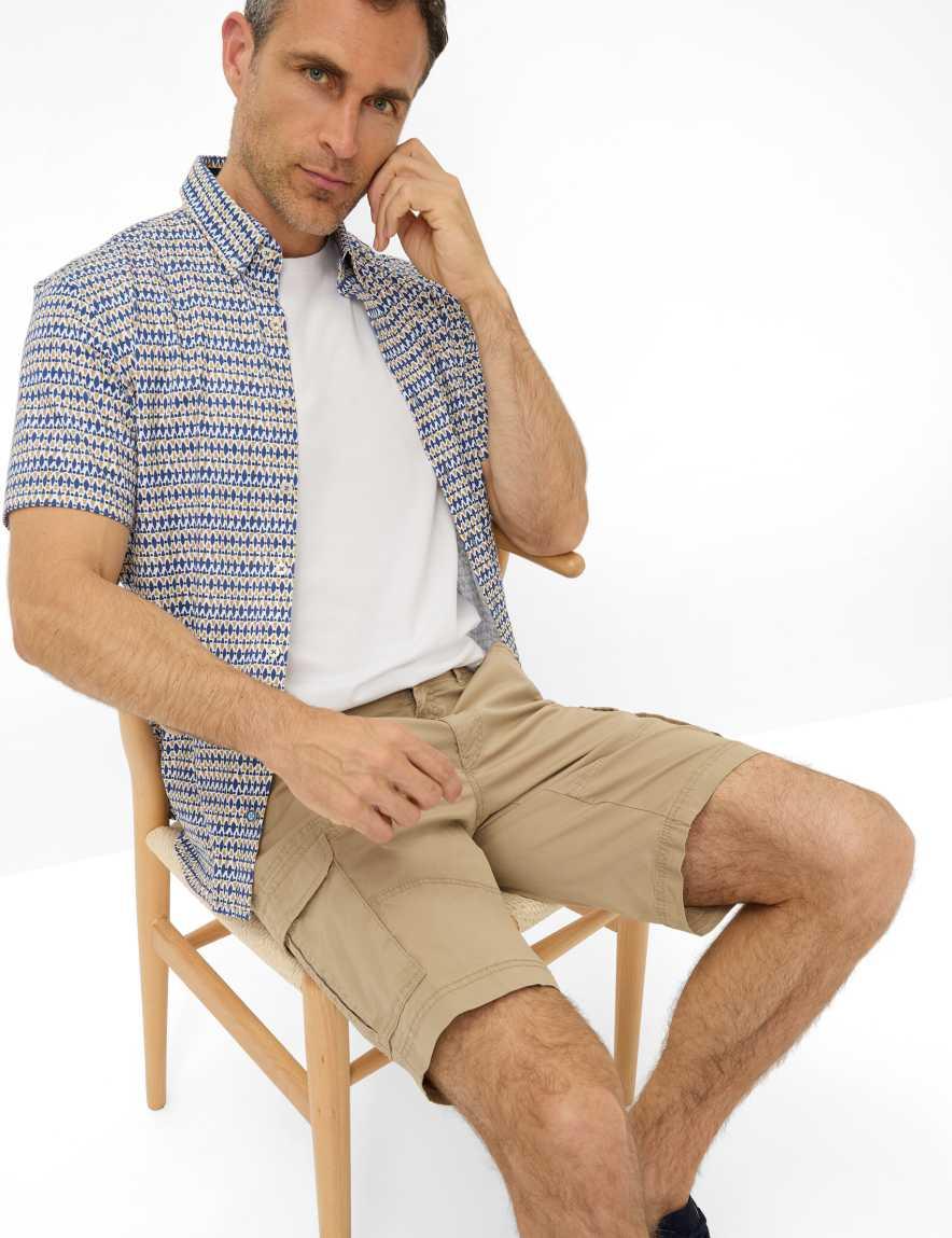 Eurex By Brax Men's Fashion Pants | Bermudas Style BODO Brown Regular Fit