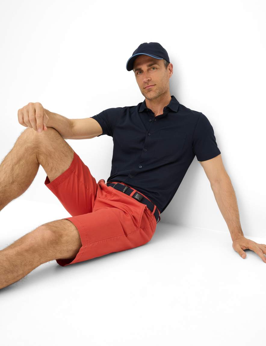 Eurex By Brax Men's Fashion Pants | Bermudas Style BURT Red Regular Fit