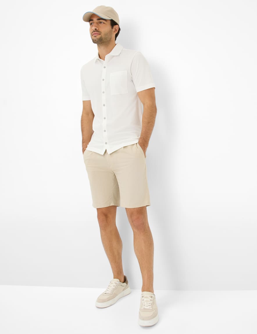 Eurex By Brax Men's Fashion Pants | Bermudas Style TINO Beige Relaxed Fit