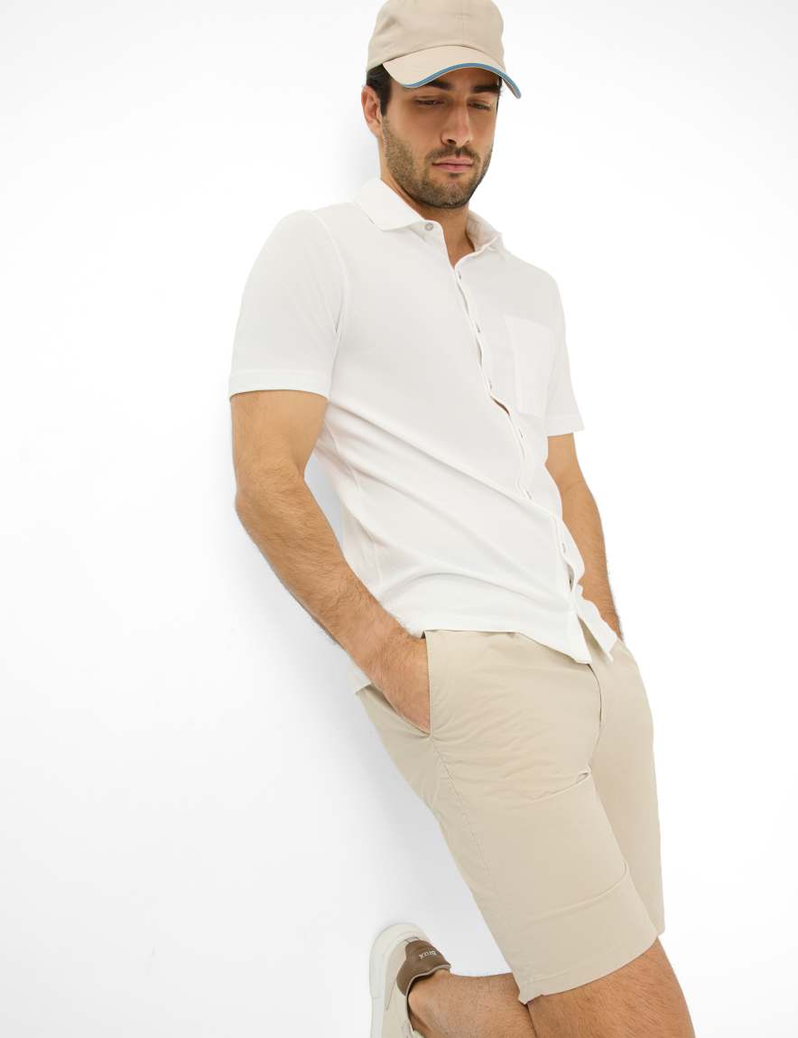Eurex By Brax Men's Fashion Pants | Bermudas Style TINO Beige Relaxed Fit