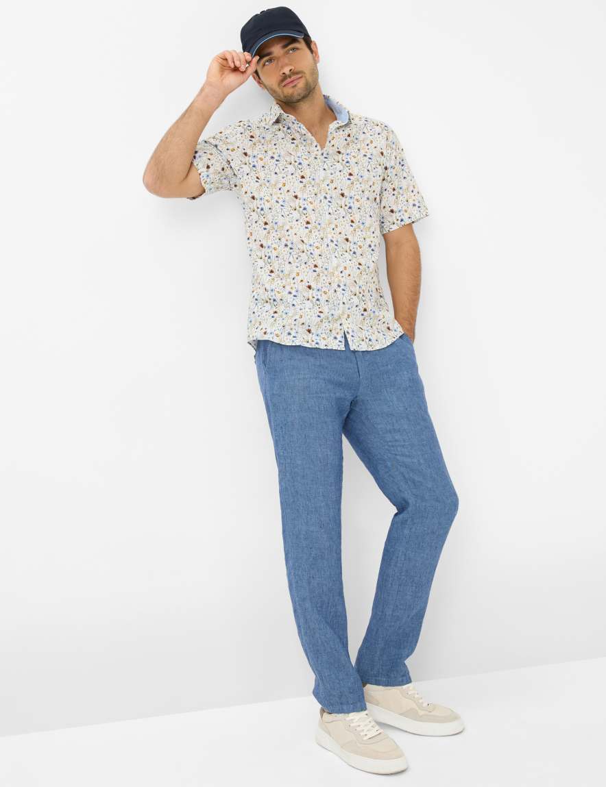 Eurex By Brax Men's Fashion Pants | Chinos Style EVANS Blue Regular Fit