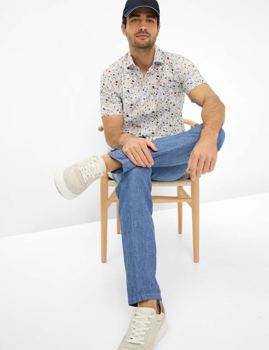 Eurex By Brax Men's Fashion Pants | Chinos Style EVANS Blue Regular Fit