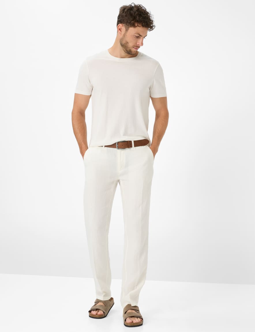Eurex By Brax Men's Fashion Pants | Chinos Style EVANS White Regular Fit