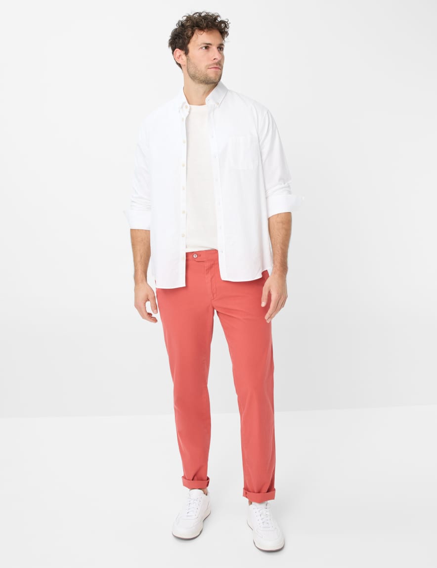 Eurex By Brax Men's Fashion Pants | Chinos Style EVEREST Red Regular Fit