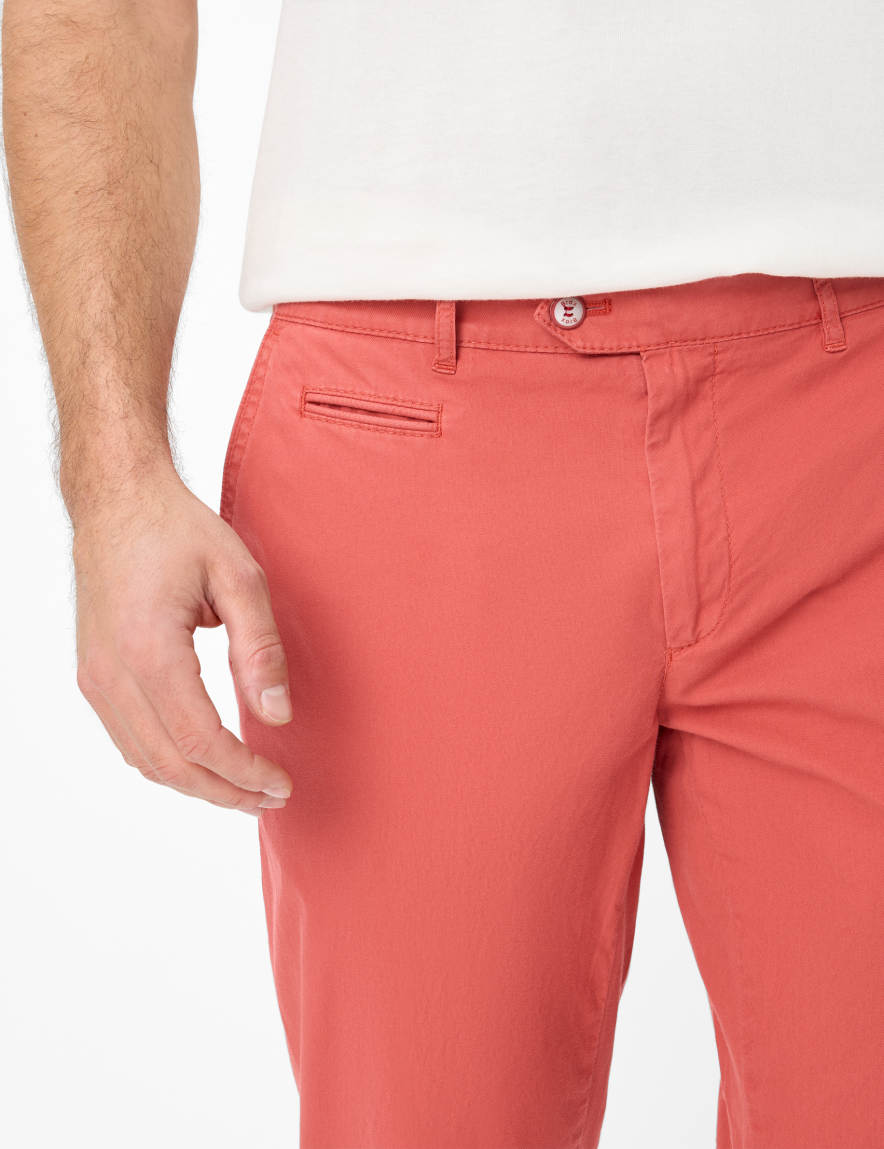 Eurex By Brax Men's Fashion Pants | Chinos Style EVEREST Red Regular Fit