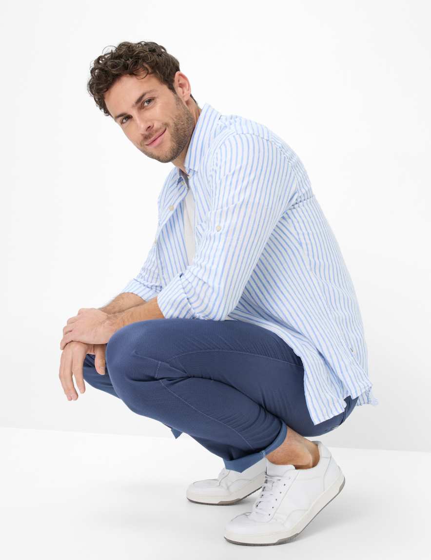 Eurex By Brax Men's Fashion Pants | Chinos Style FABIO Blue Modern Fit