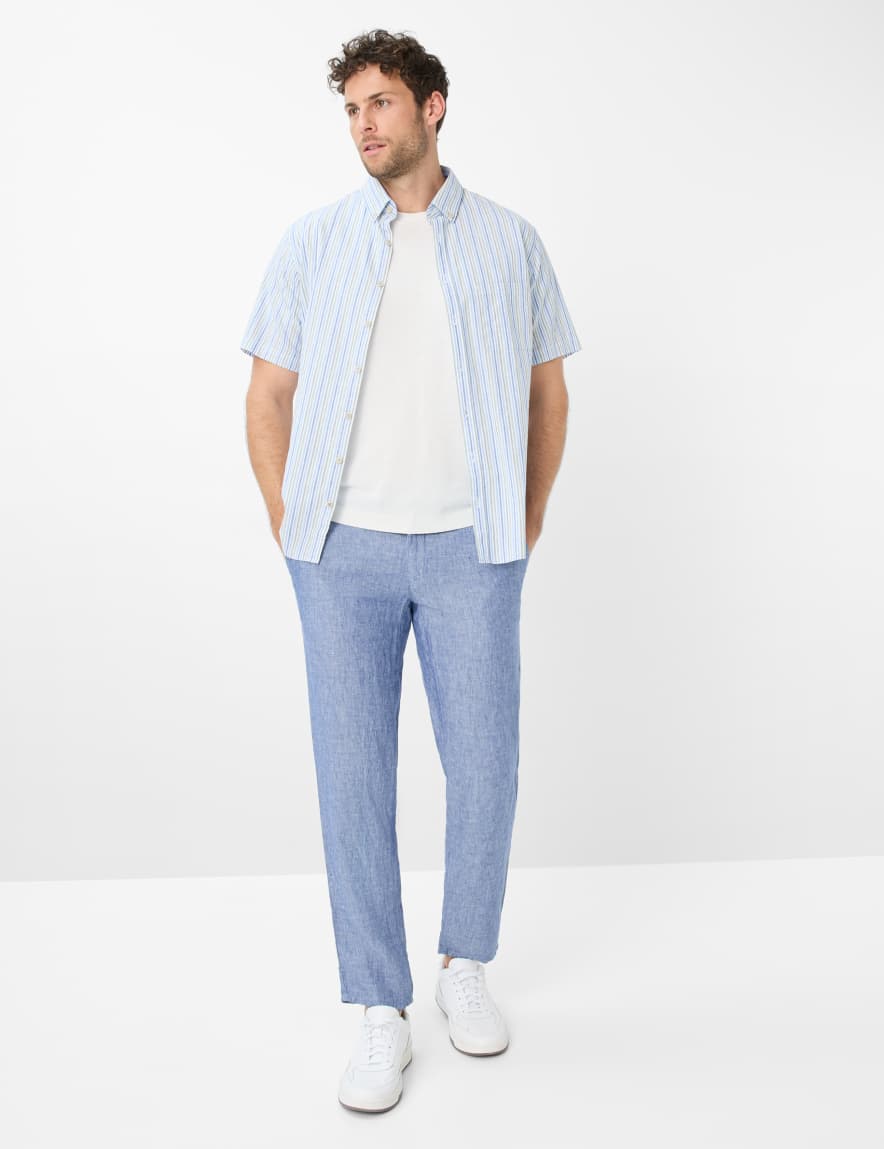 Eurex By Brax Men's Fashion Pants | Chinos Style FABIO Blue Modern Fit