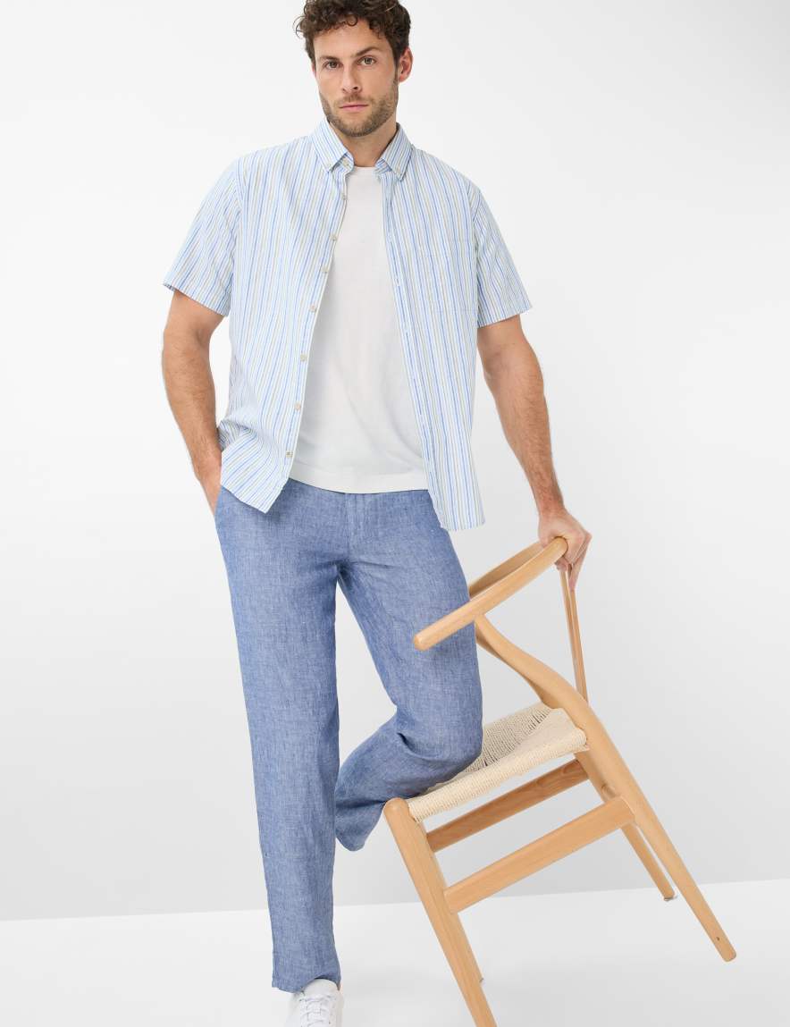 Eurex By Brax Men's Fashion Pants | Chinos Style FABIO Blue Modern Fit