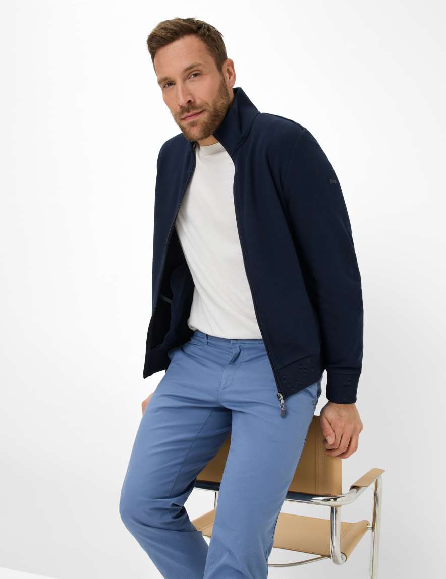 Eurex By Brax Men's Fashion Pants | Chinos Style FABIO IN Blue Modern Fit