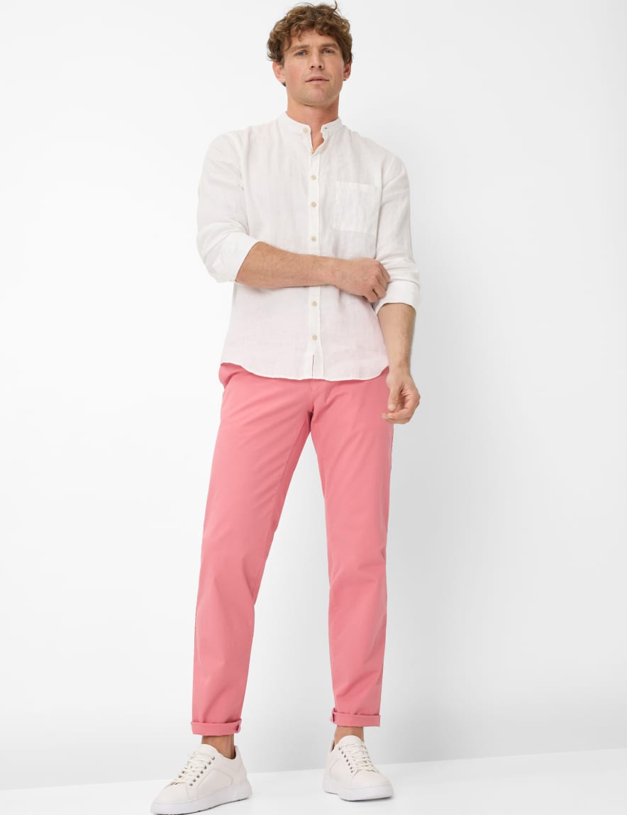 Eurex By Brax Men's Fashion Pants | Chinos Style FABIO IN Pink Modern Fit