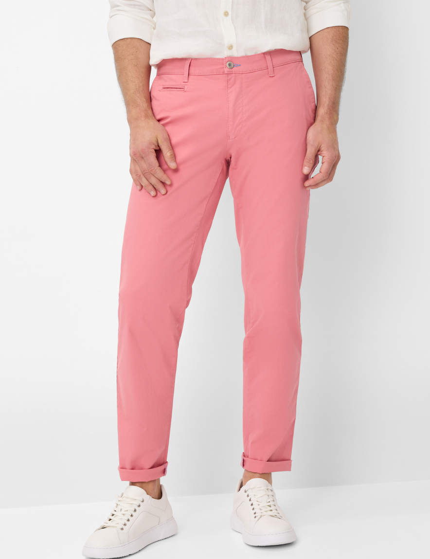 eurex by brax Men's fashion Pants | Chinos Style FABIO IN Pink Modern Fit