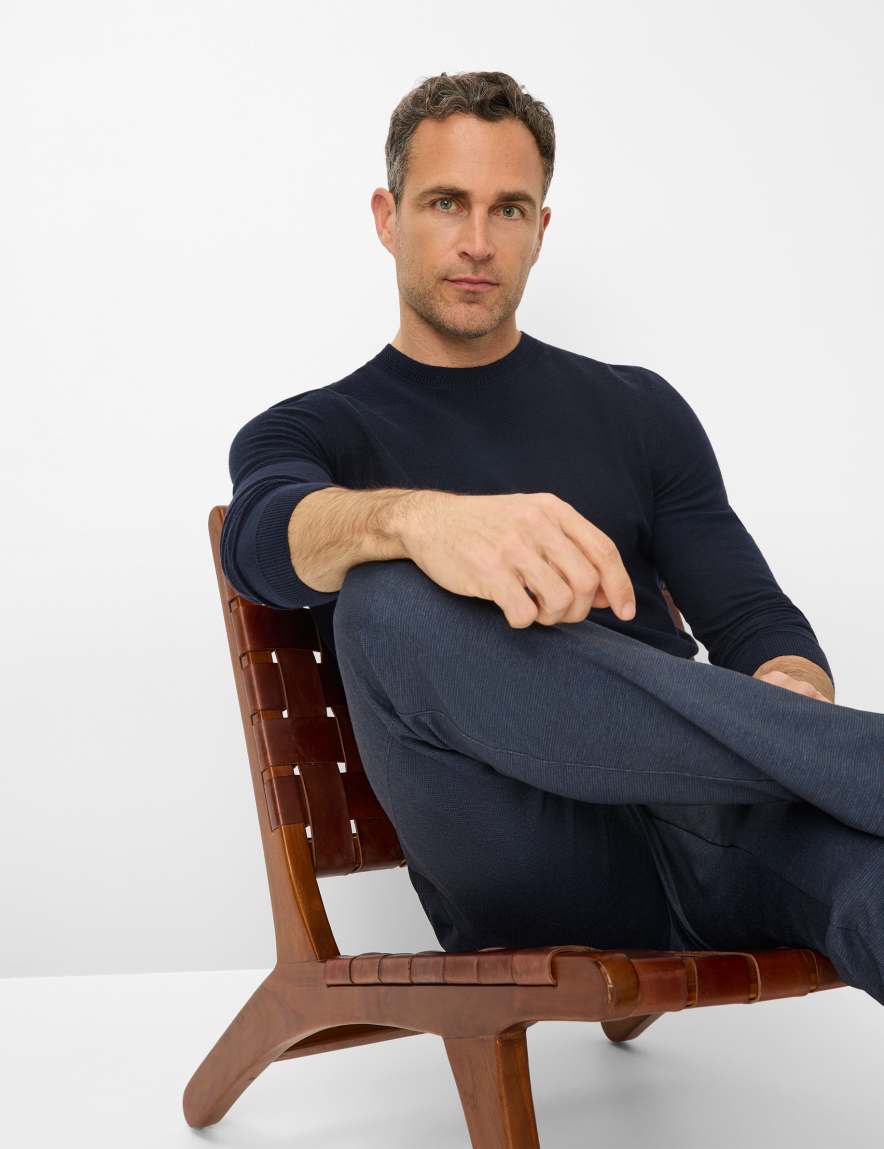 Eurex By Brax Men's Fashion Pants | Chinos Style THILO Blue Regular Fit