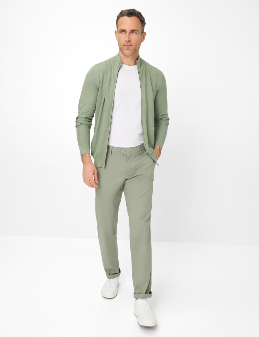 Eurex By Brax Men's Fashion Pants | Chinos Style THILO Green Regular Fit
