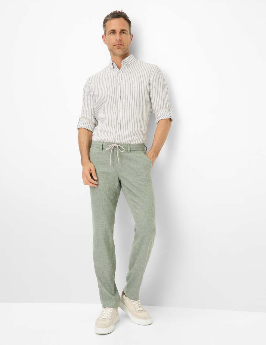 Eurex By Brax Men's Fashion Pants | Chinos Style TILL Green Regular Fit