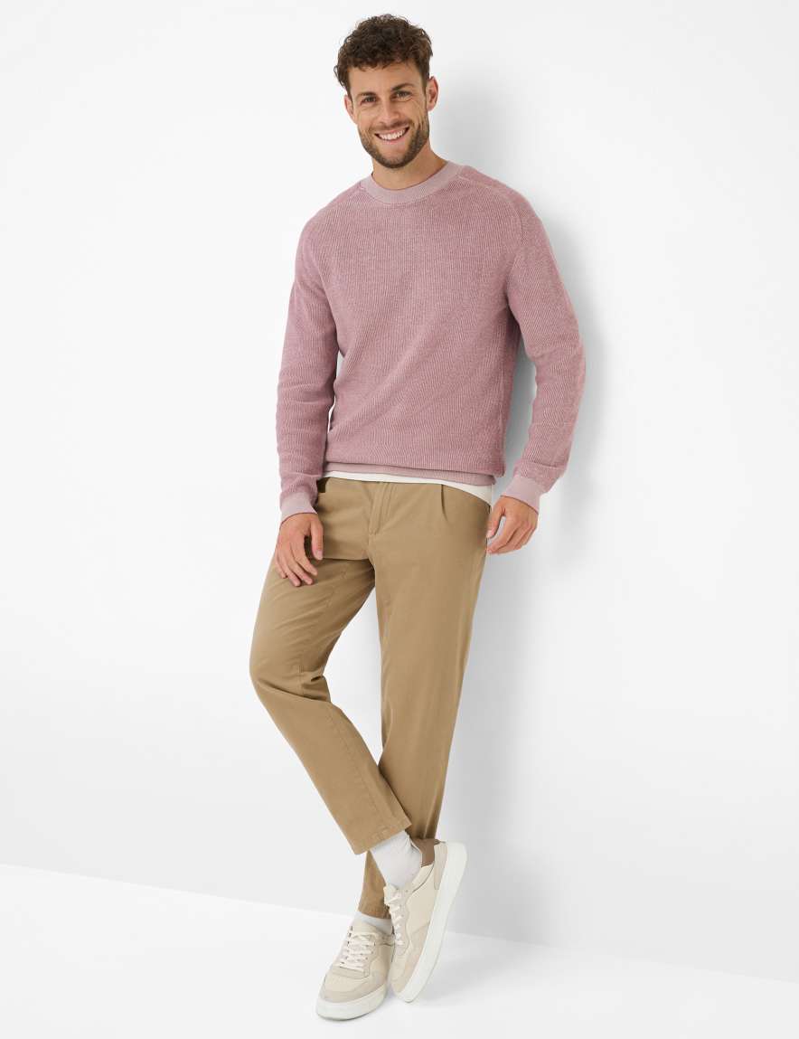 Eurex By Brax Men's Fashion Pants | Chinos Style TINO Beige Relaxed Fit