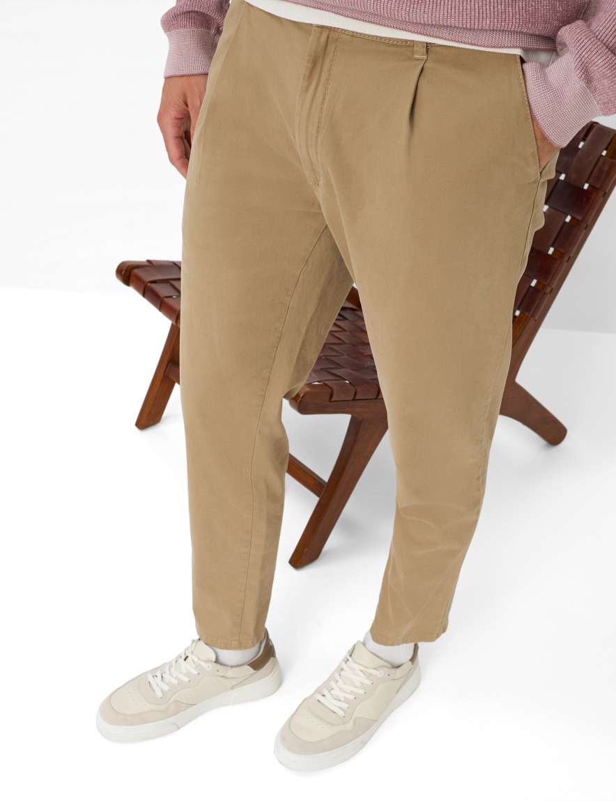 Eurex By Brax Men's Fashion Pants | Chinos Style TINO Beige Relaxed Fit