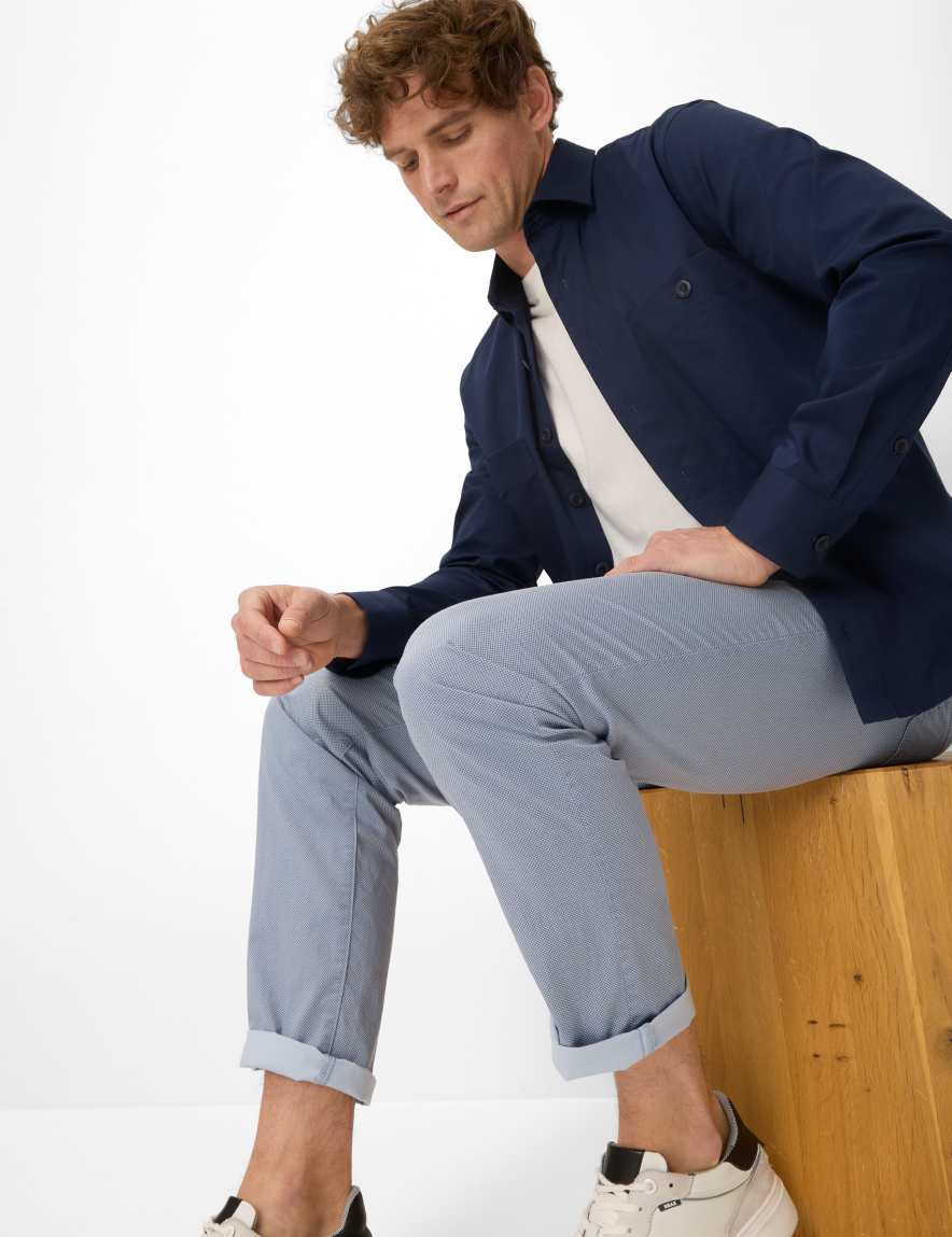 Eurex By Brax Men's Fashion Pants Style CADIZ Blue Straight Fit