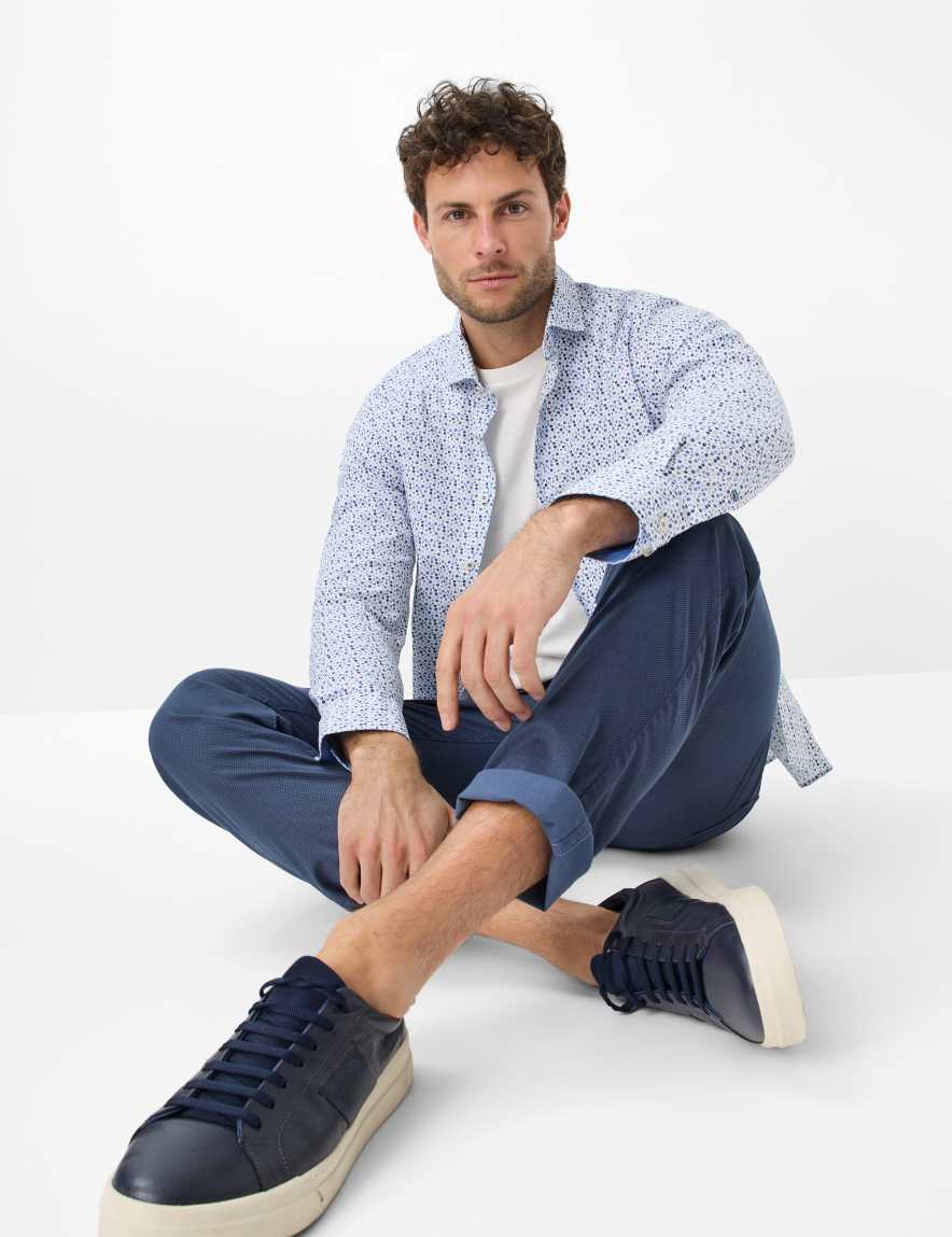 Eurex By Brax Men's Fashion Pants Style CADIZ Dark Blue Straight Fit