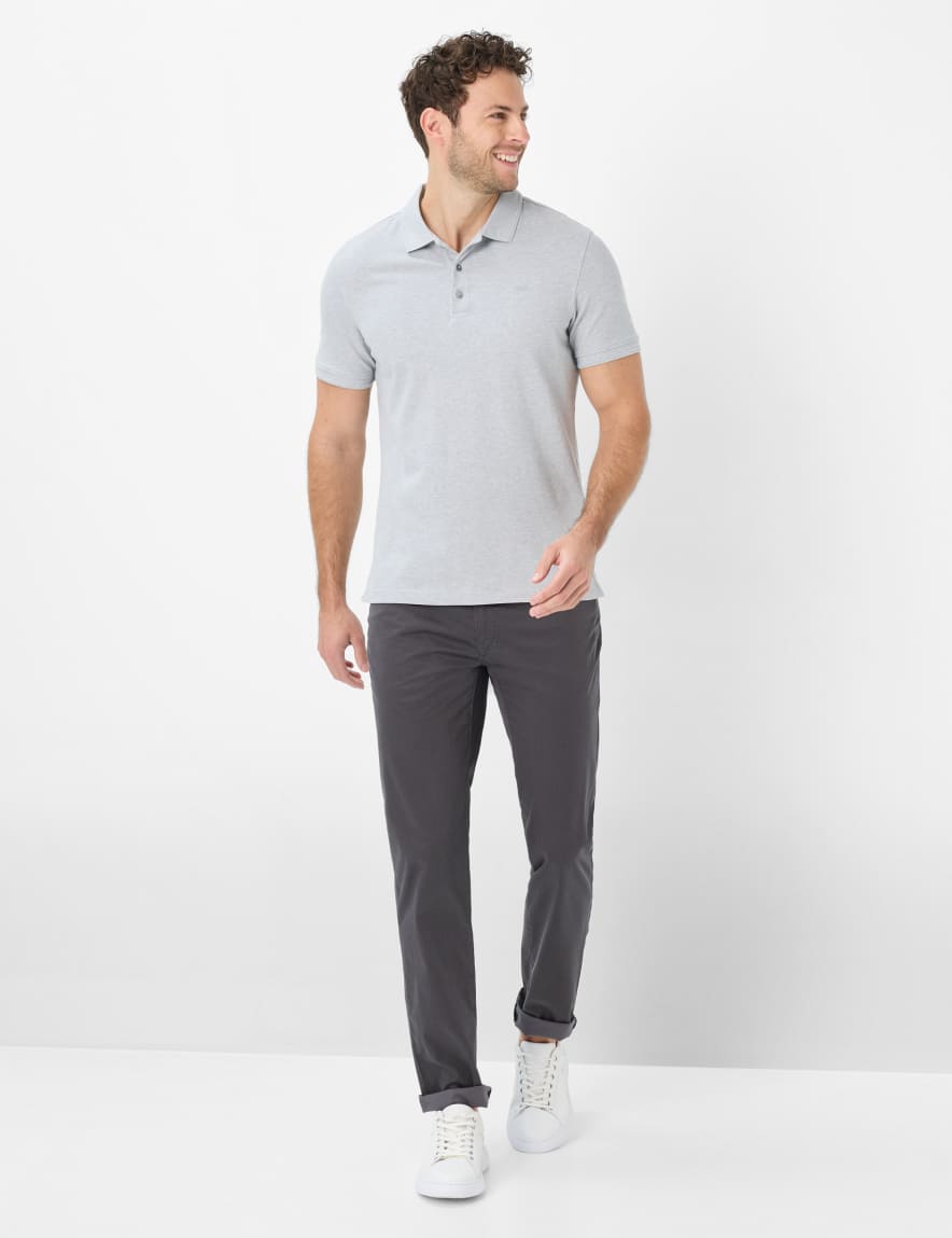 Eurex By Brax Men's Fashion Pants Style CADIZ Dark Gray Straight Fit