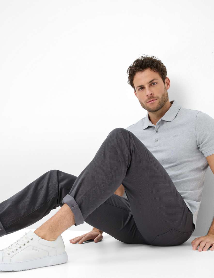 Eurex By Brax Men's Fashion Pants Style CADIZ Dark Gray Straight Fit