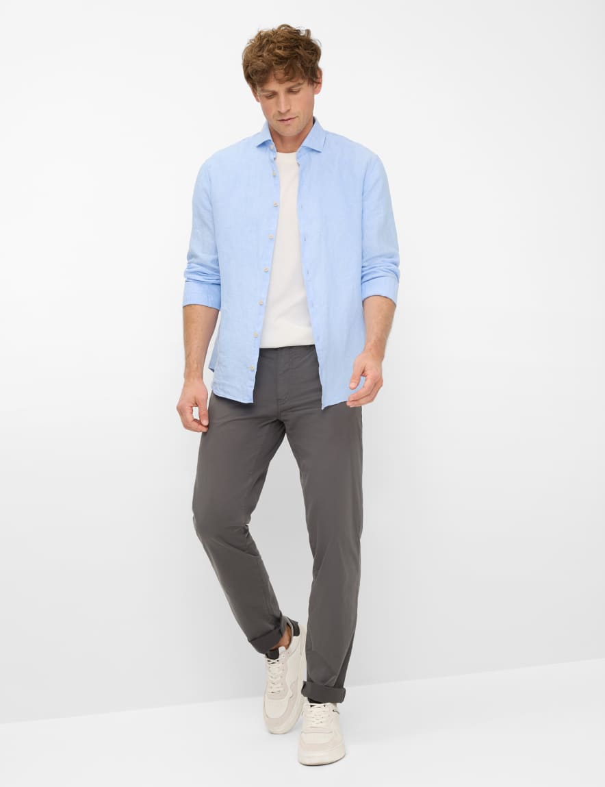 Eurex By Brax Men's Fashion Pants Style CADIZ Dark Gray Straight Fit