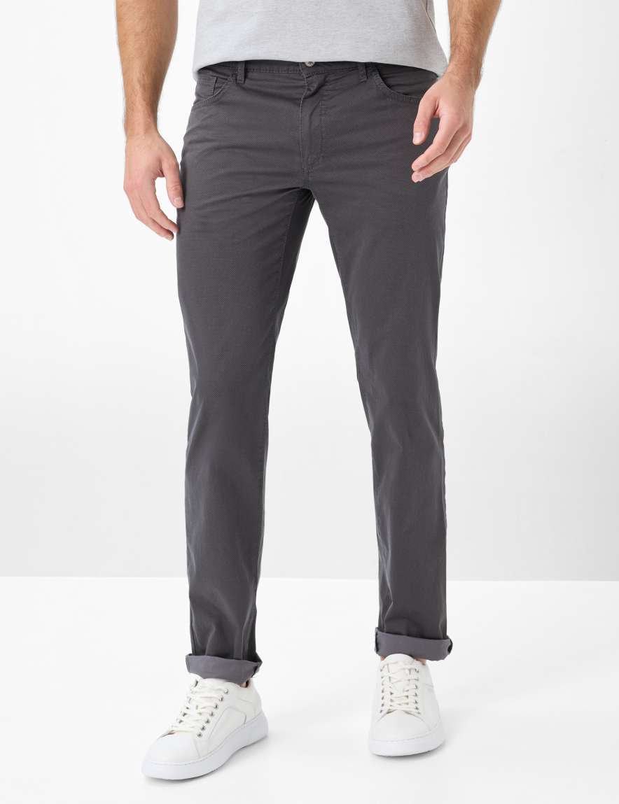 eurex by brax Men's fashion Pants Style CADIZ Dark Gray Straight Fit