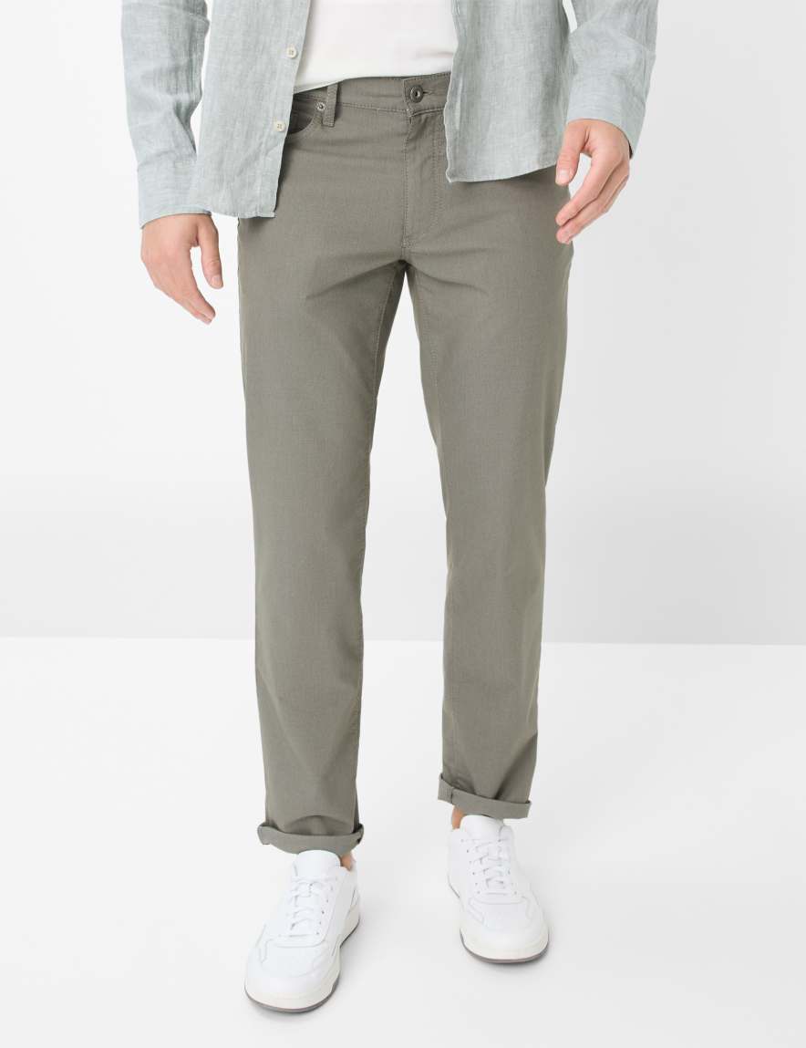 eurex by brax Men's fashion Pants Style CADIZ Green - Olive Straight Fit