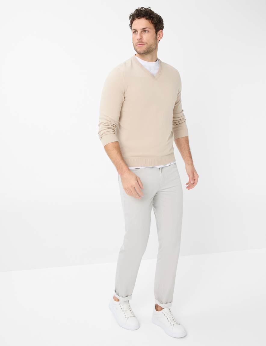 Eurex By Brax Men's Fashion Pants Style CADIZ Light Beige Straight Fit