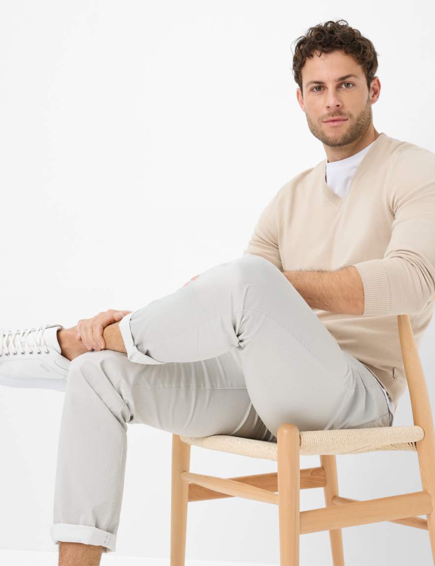 Eurex By Brax Men's Fashion Pants Style CADIZ Light Beige Straight Fit