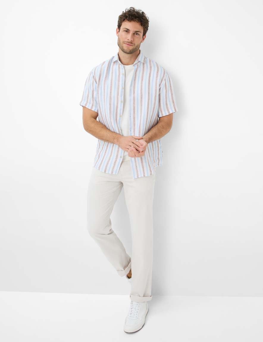 Eurex By Brax Men's Fashion Pants Style CADIZ Light Beige Straight Fit