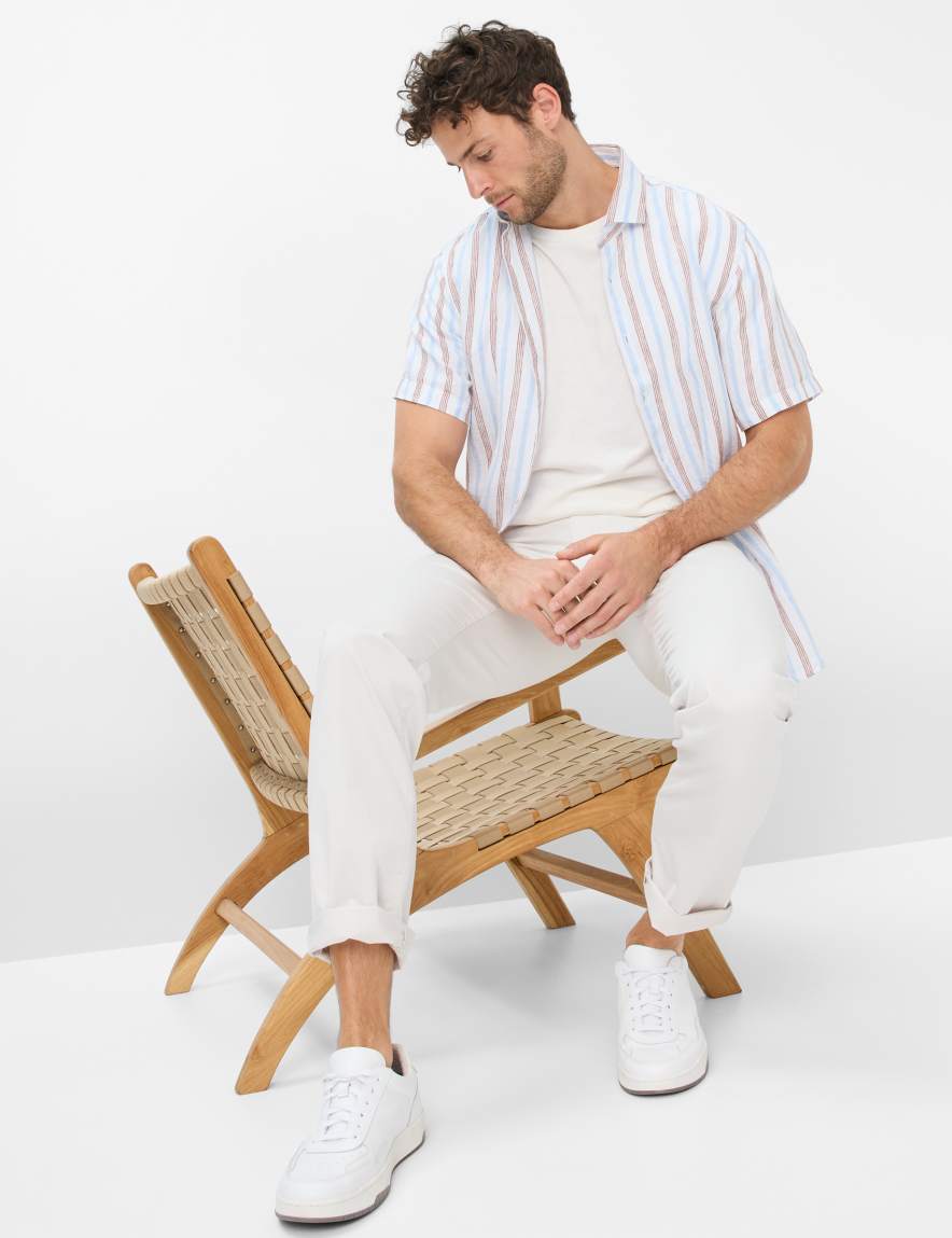 Eurex By Brax Men's Fashion Pants Style CADIZ Light Beige Straight Fit