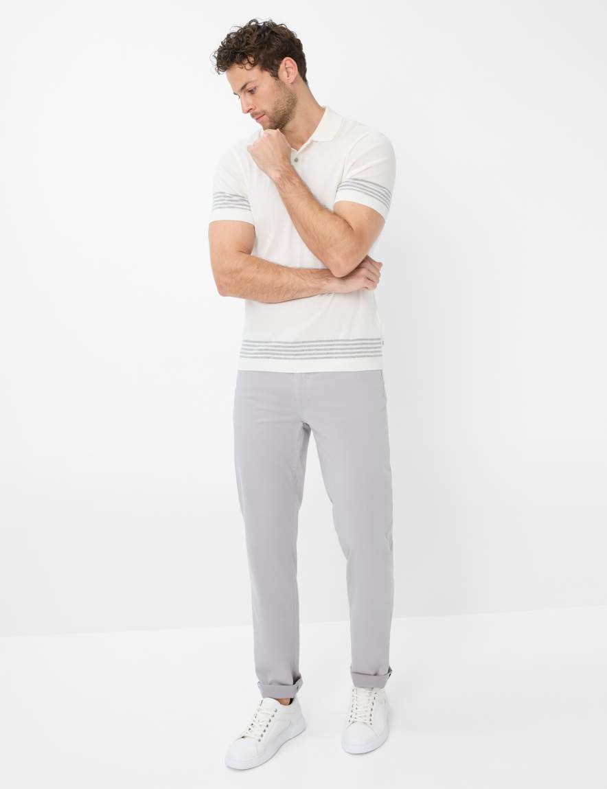 Eurex By Brax Men's Fashion Pants Style CADIZ Light Gray Straight Fit