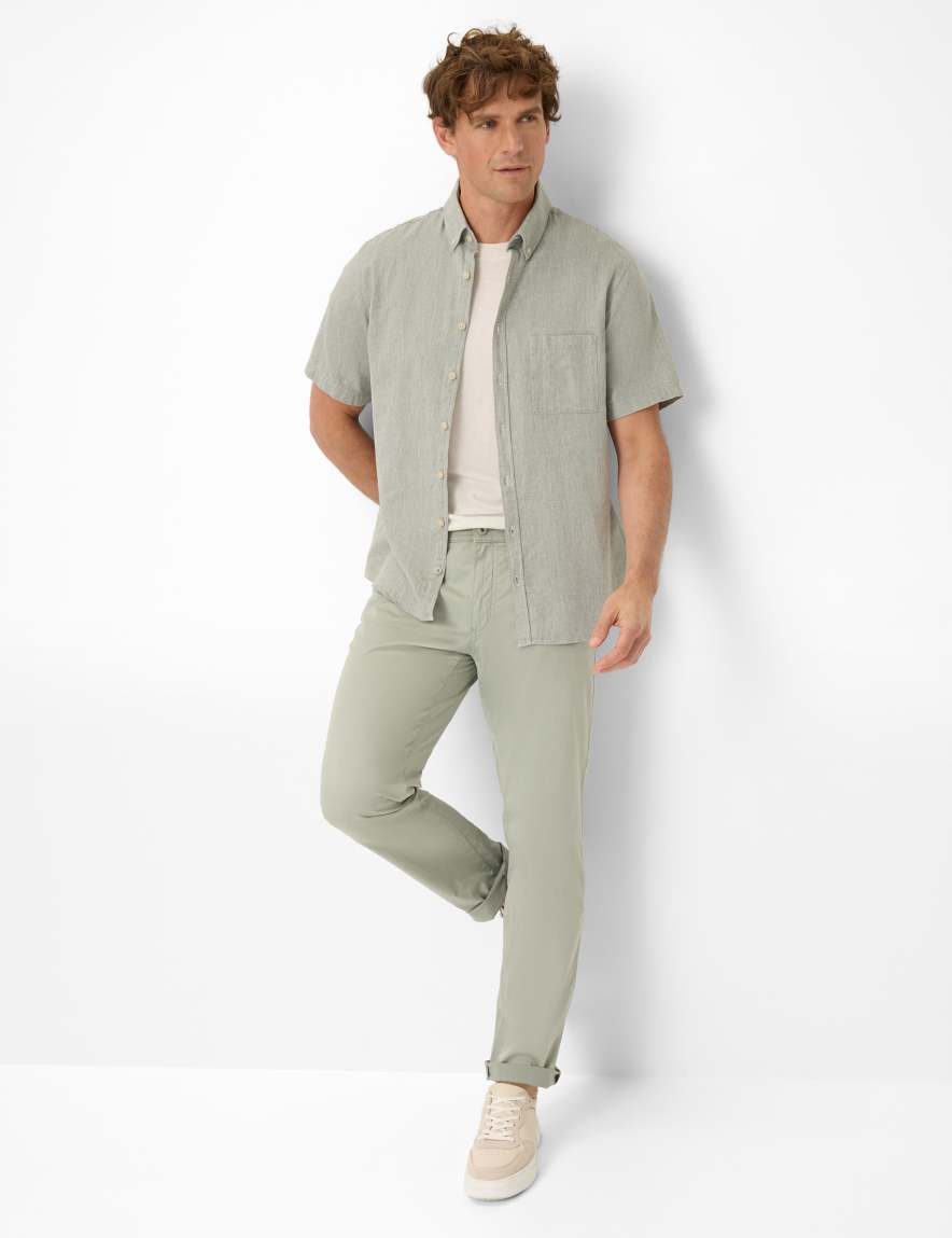 Eurex By Brax Men's Fashion Pants Style CADIZ Light Green Straight Fit