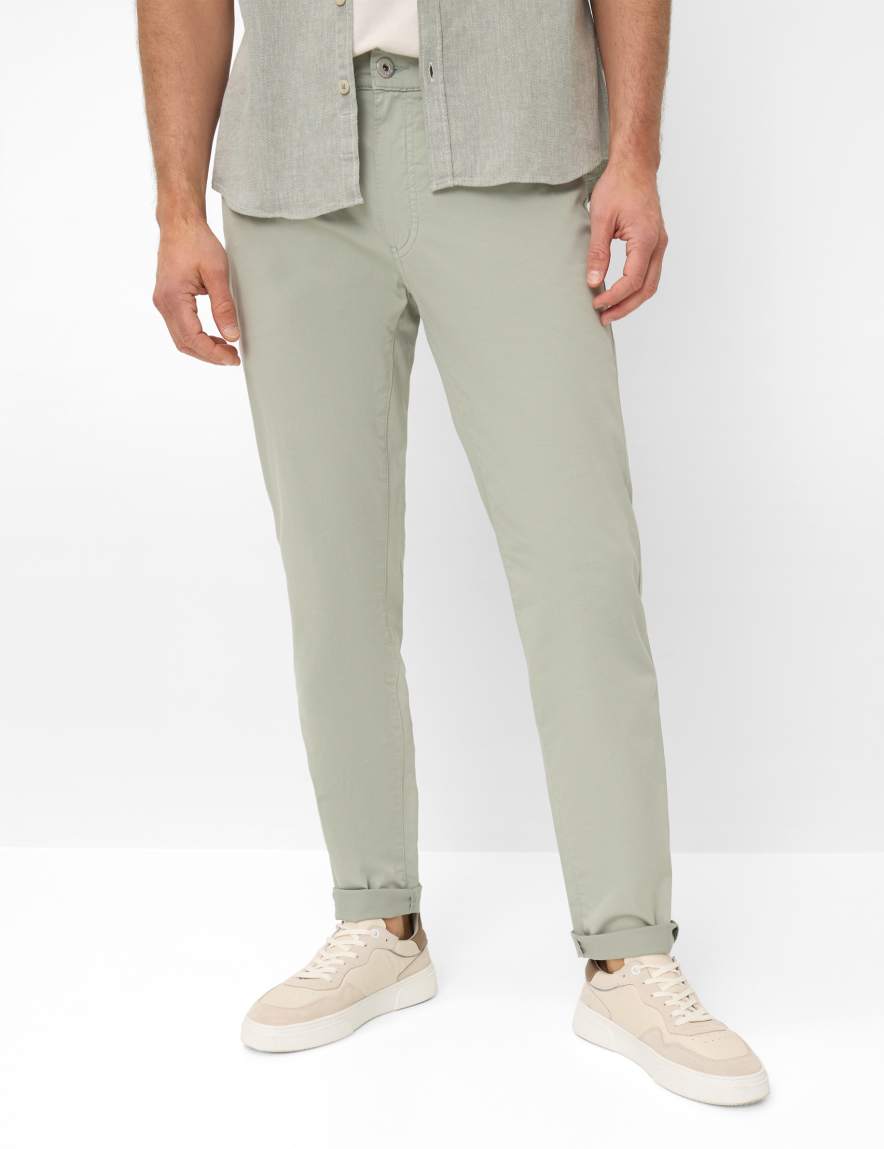 eurex by brax Men's fashion Pants Style CADIZ Light Green Straight Fit
