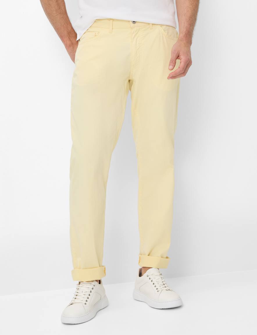 eurex by brax Men's fashion Pants Style CADIZ Light Yellow Straight Fit
