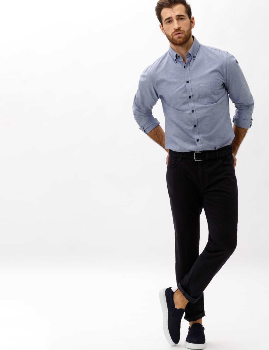 Eurex By Brax Men's Fashion Pants Style CADIZ Perma Blue Straight Fit